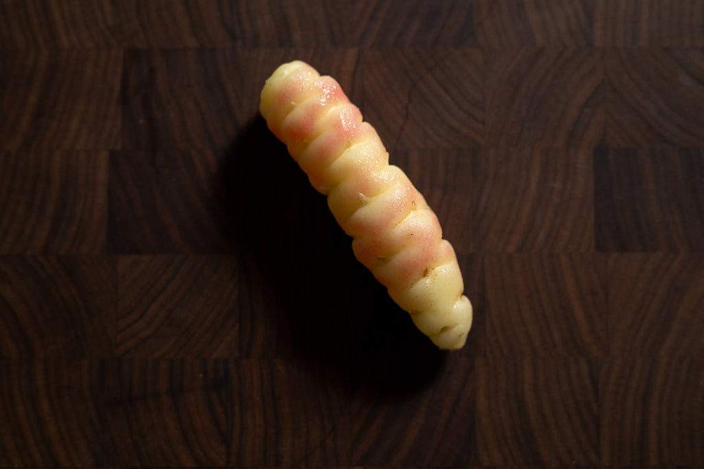 Girl, Dug, Farm, Girl & Dug, Girl n Dug, San Diego, California, Specialty, Produce, Smell, Flavor, Eye candy, Veggies, Root, Oca, Tuber, Oxalis, Potato, Sour, Cream, Peru, Peruvian, White, Ivory, Milk, Albino